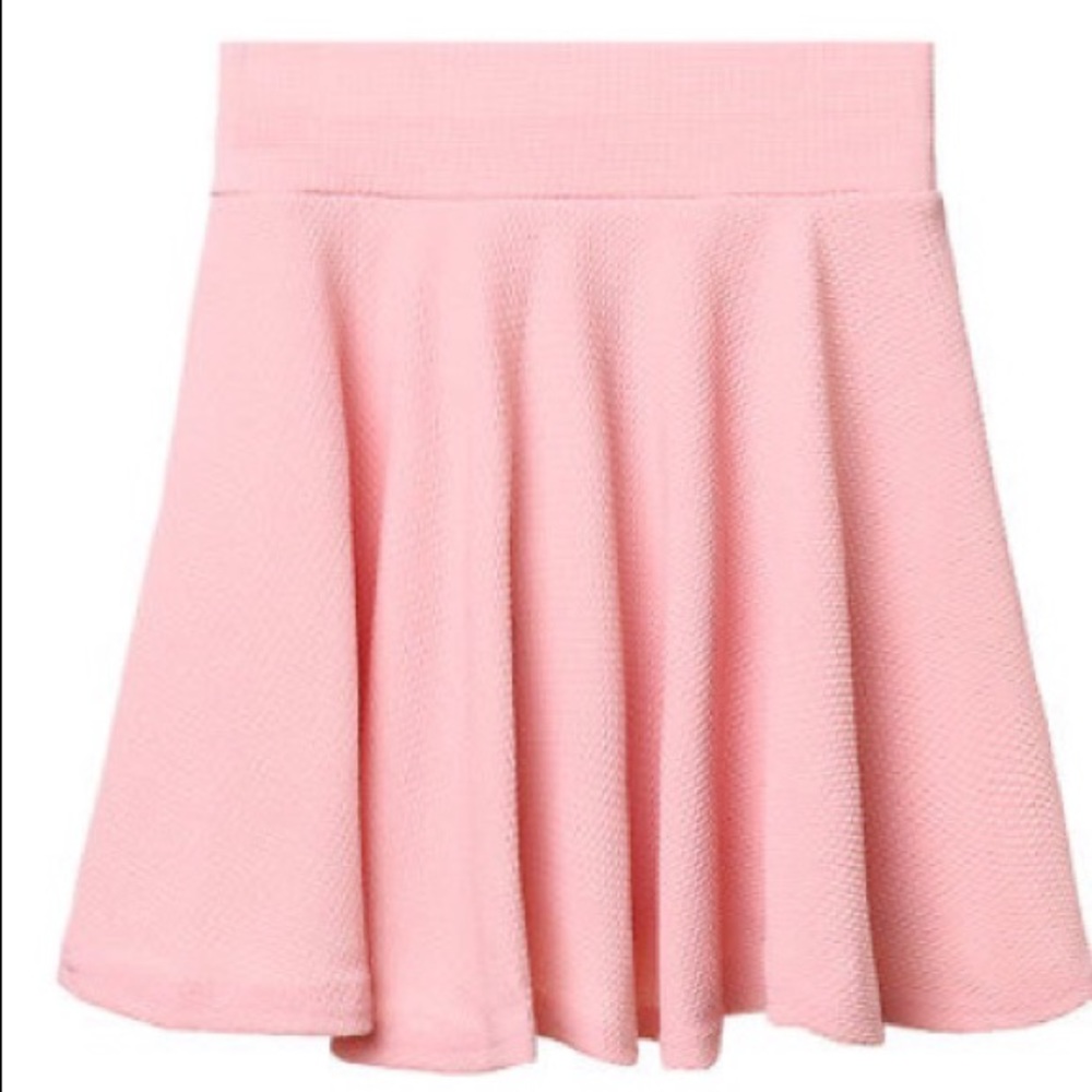 High Waist Pleated Flared Skater Skirt